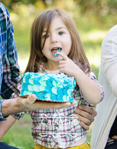 Big sister enjoying cake