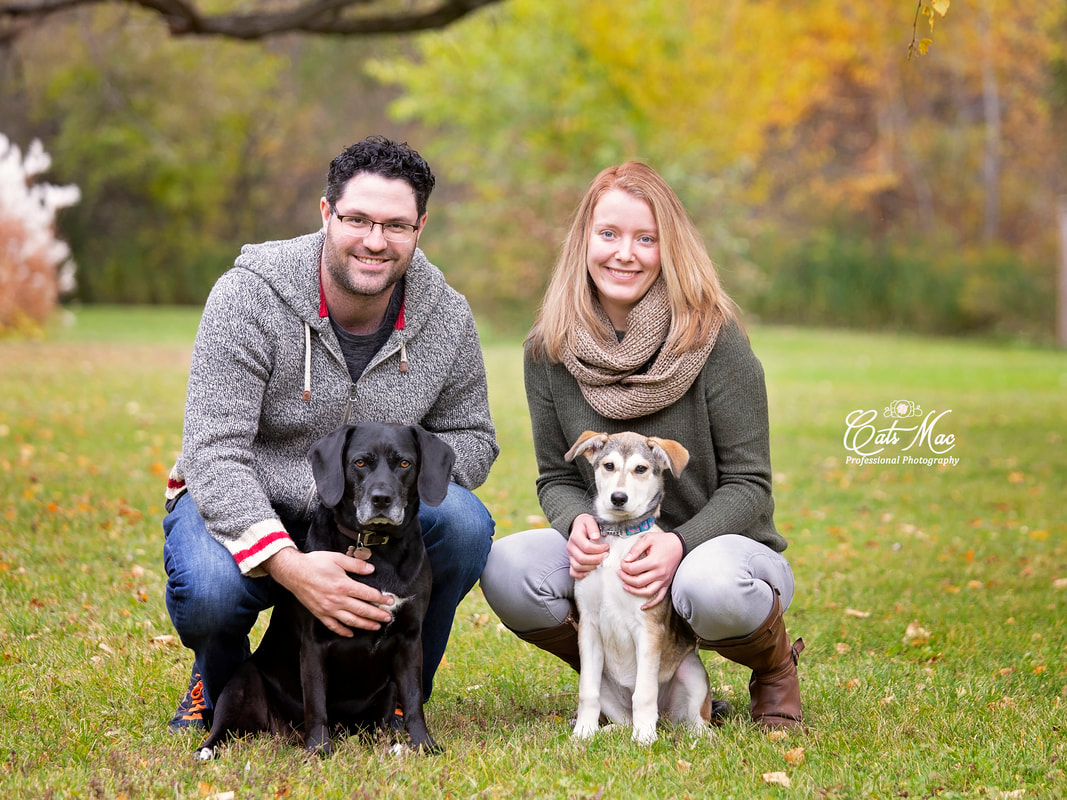 Couples photo shoot session with pets dog