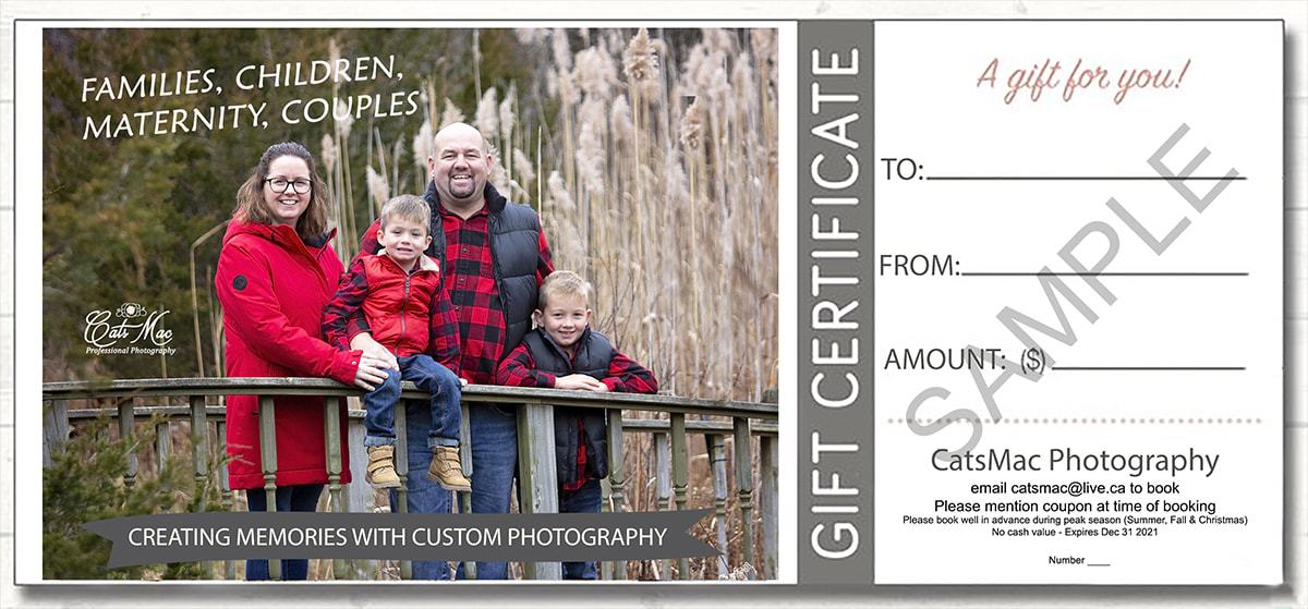 Shop local cobourg gift certificate photo session
