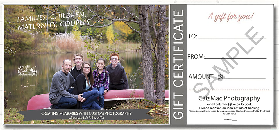 Gift Certificate Photo Photography Session