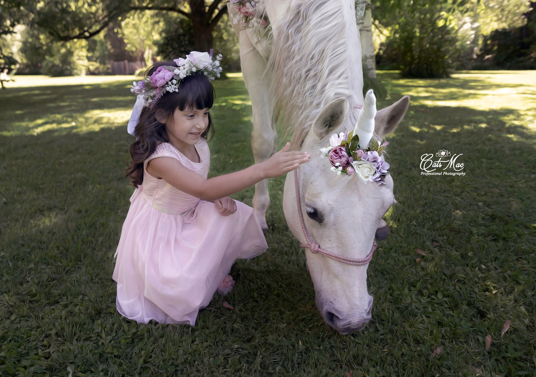 Unicorn Photo Session Little Girl Princess