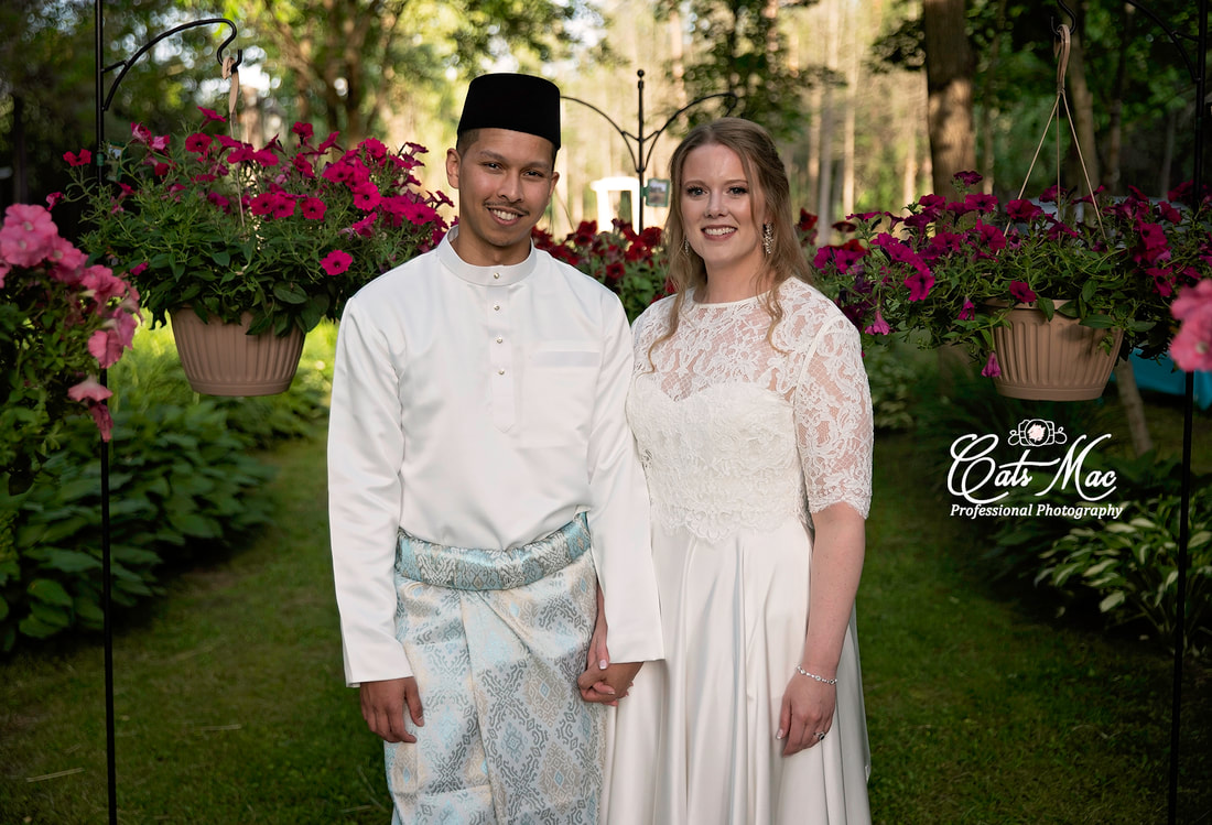 Muslim bride and groom wedding