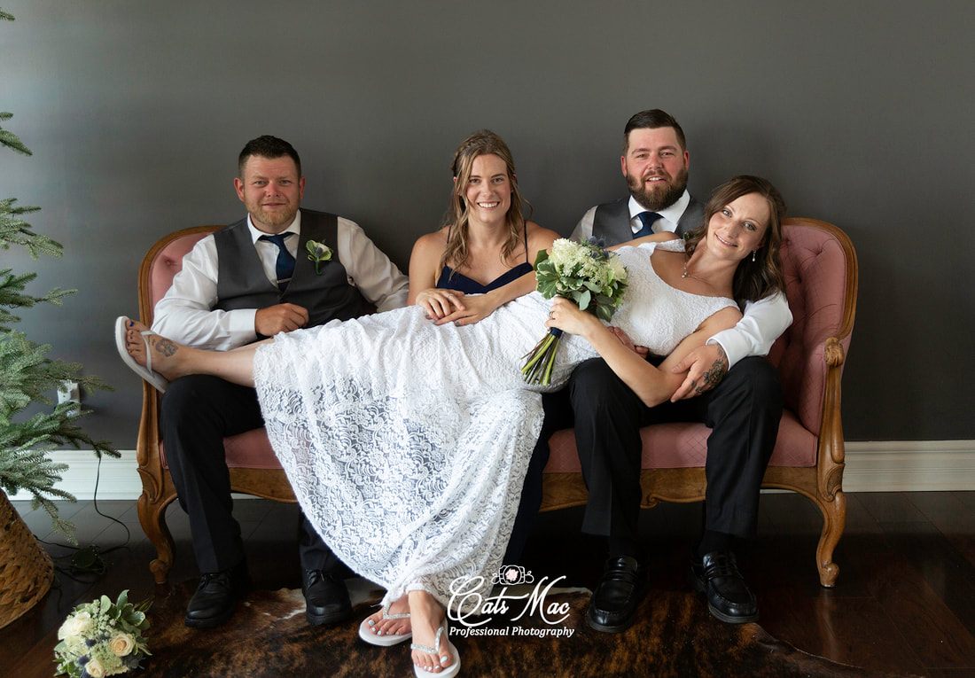 Bridal party elopement Stillwater on the Lake