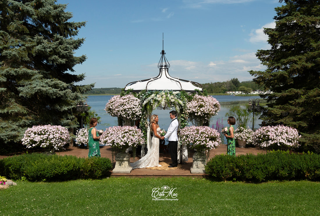 Stillwater on the Lake Chemong elopement bride groom getting married