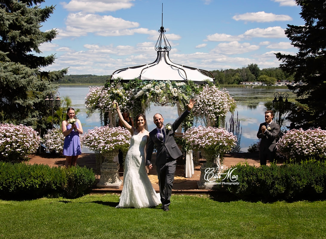 Bride Groom Stillwater on the Lake Chemong just married elopement