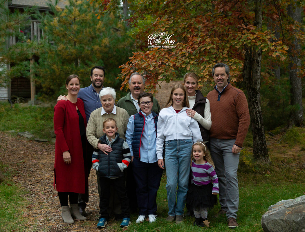 Fall family photoshoot session Stoney Lake