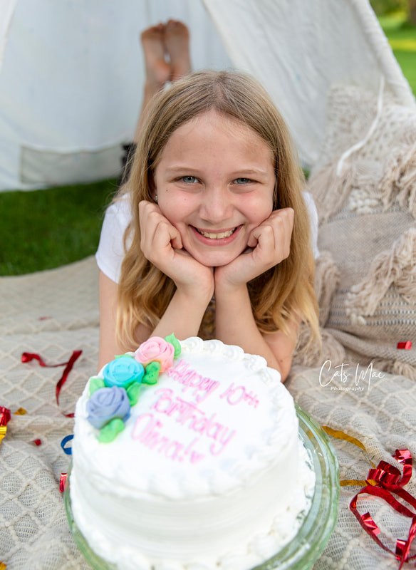 10th birthday photo shoot cake smash