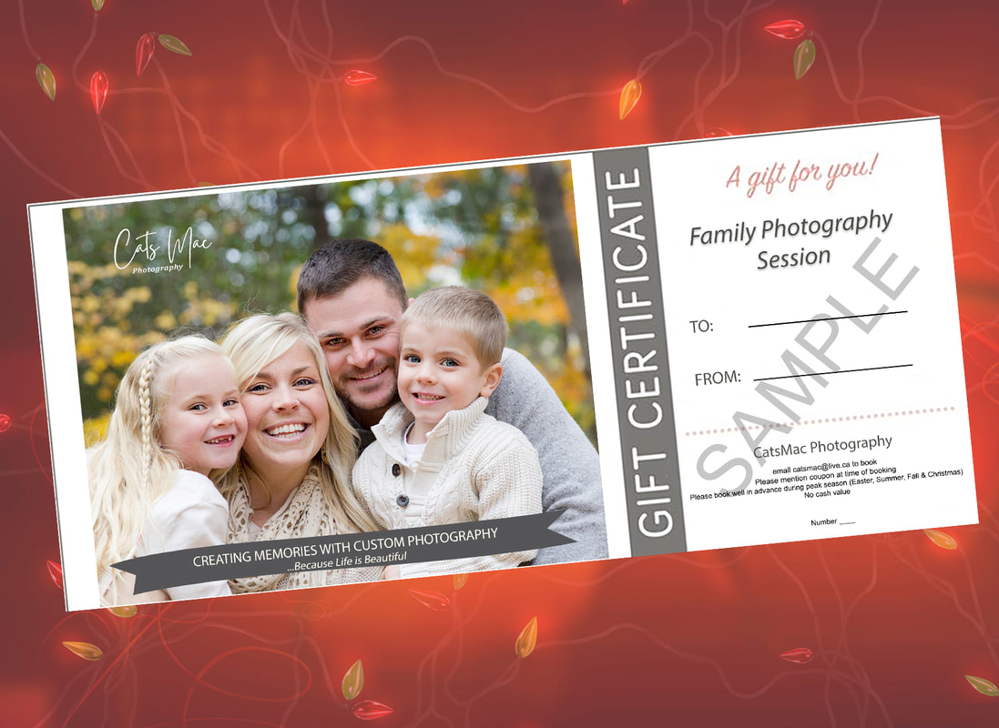 Gift certificate for a family photography session