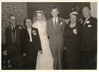 Restored old wedding photograph