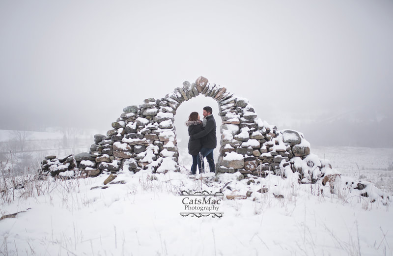 Winter outside Engagement Photography Photo session Peterborough CatsMac 